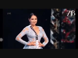 sabina azimbayeva made it to the semi-finals of miss universe 2018